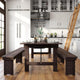 HERCULES Series 8' x 40" Solid Pine Folding Farm Table, Mahogany