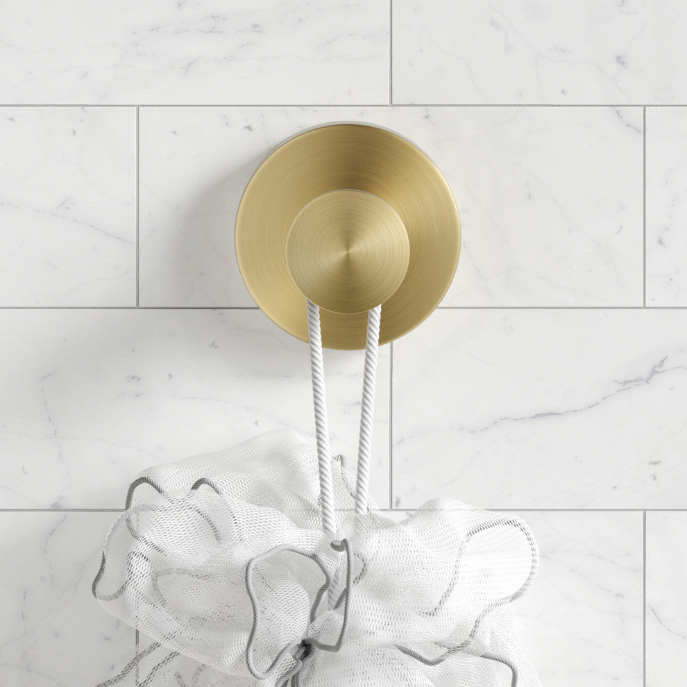 Elie Bathroom Robe and Towel Hook, Brushed Gold