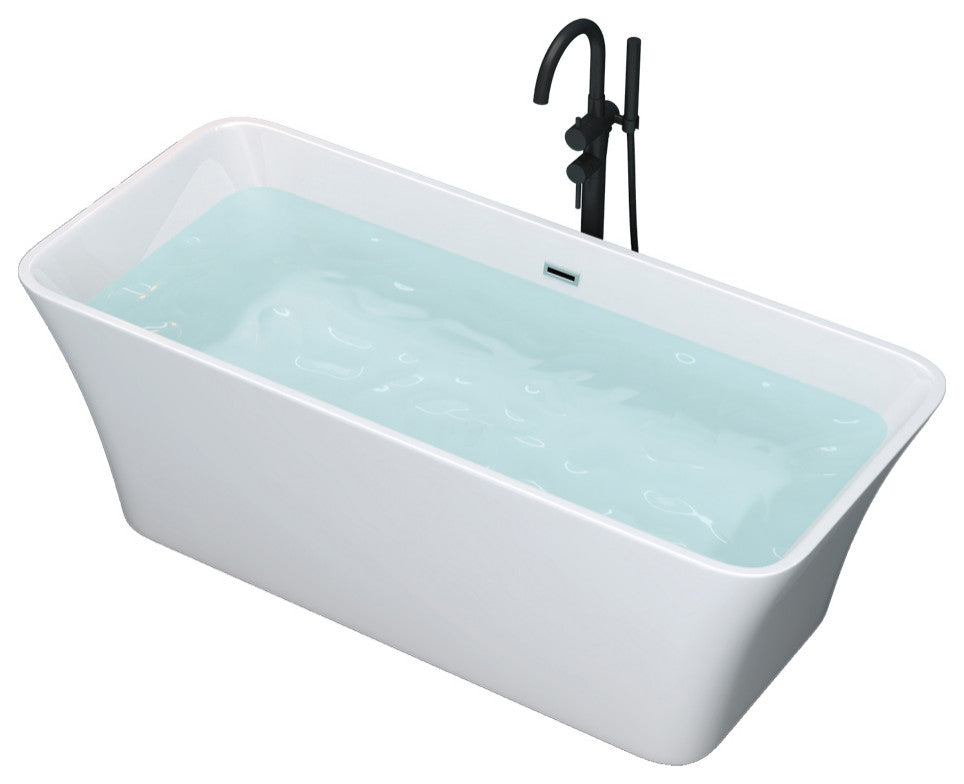 Acrylic Freestanding Soaking Bathtub, 67x30