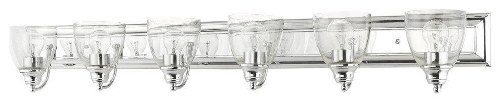 Polished Chrome Transitional, Colonial, Vanity Sconce