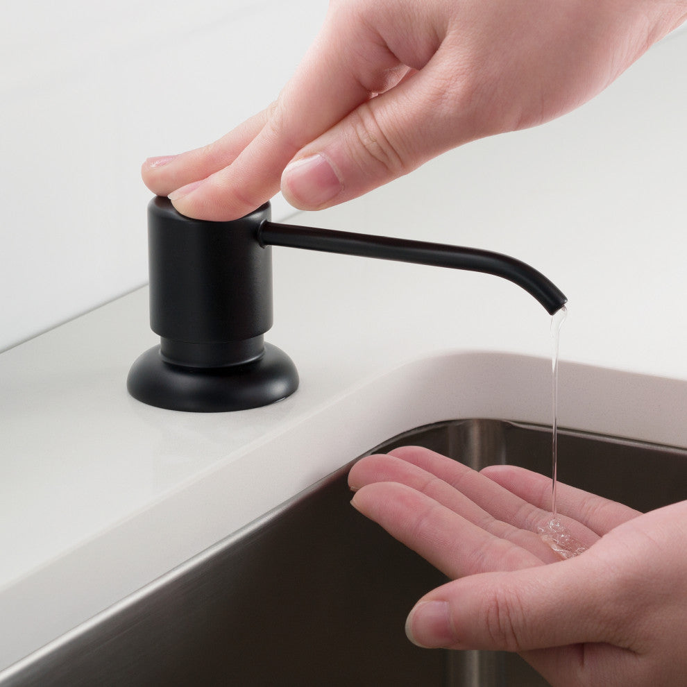 30" Undermount Stainless Steel Kitchen Sink, Pull-Down Faucet MB, Dispenser