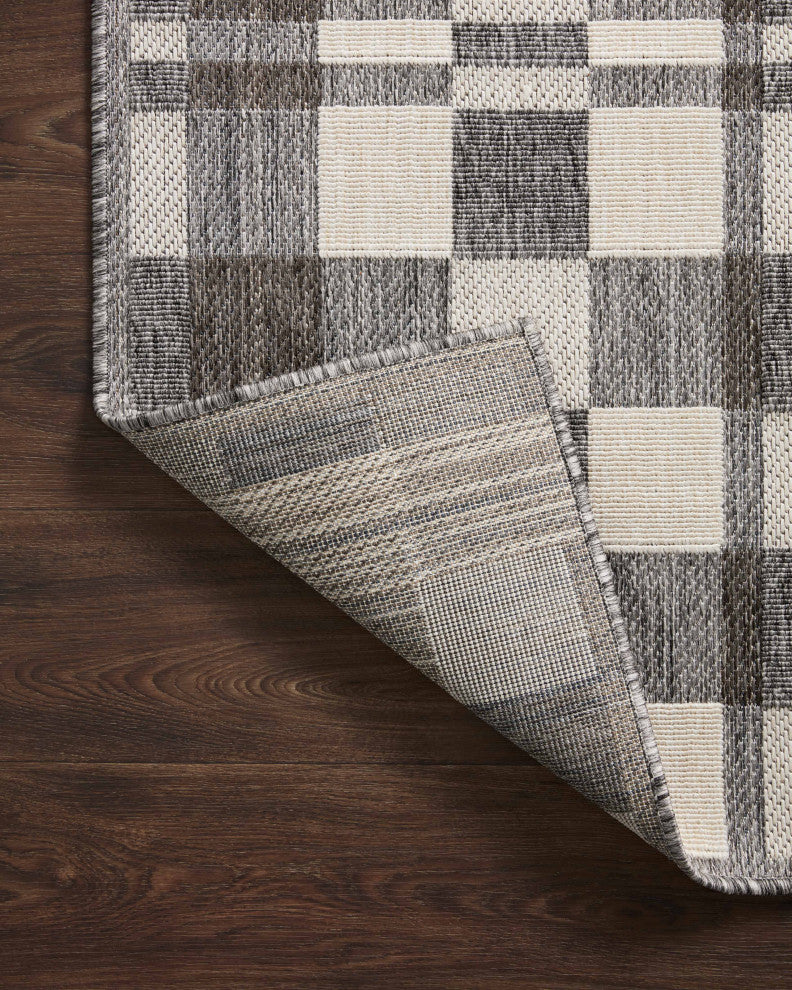 Loloi II In/Out Rainier Area Rug, Ivory / Pebble, 7'-10" X 10'-10"