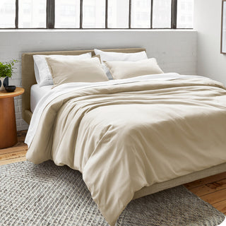 Bare Home Microfiber Duvet Cover & Sham Set, Sand, King