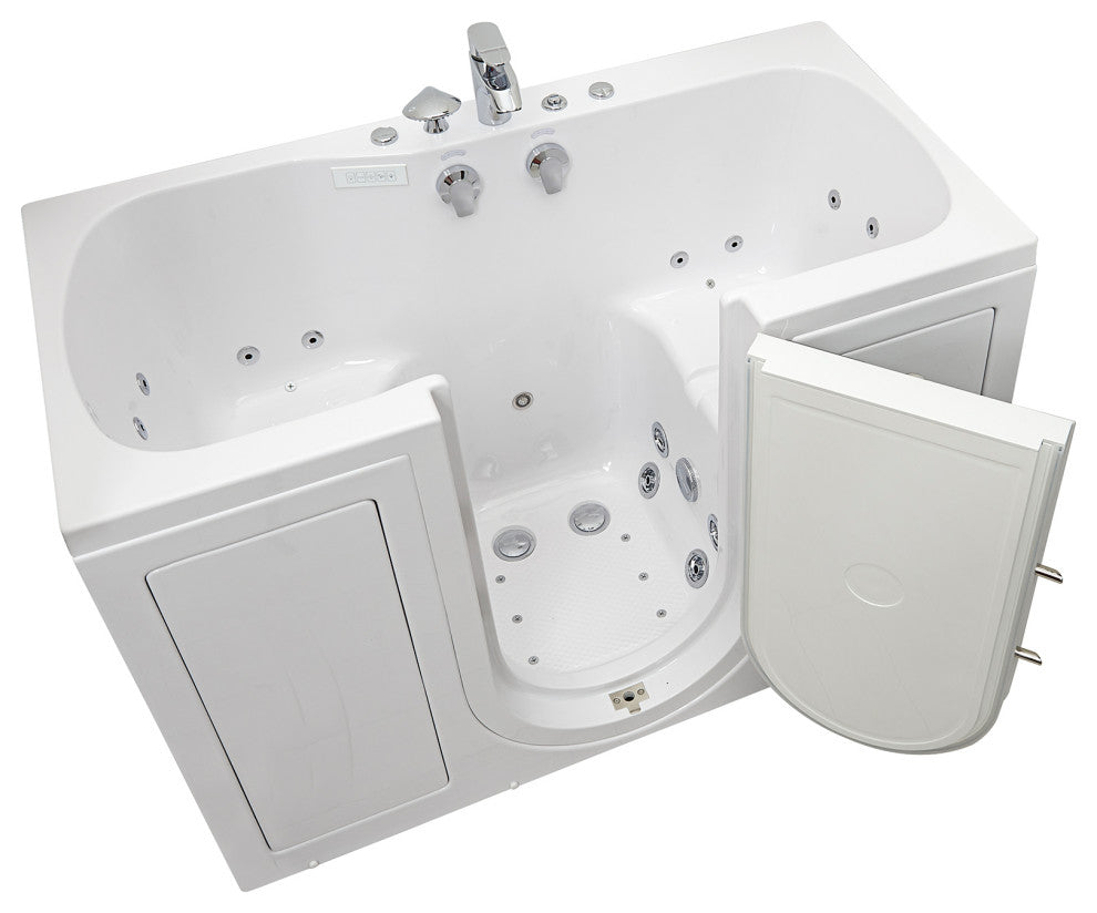 Ella Tub4Two 32"x60" Hydro+Air Massage+Foot Massage Acrylic Two Seat Walk, Tub