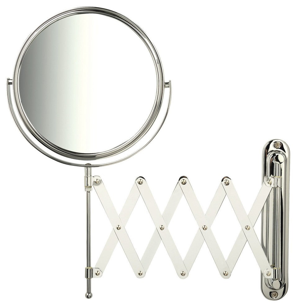 Jerdon 8" Wall Extension Mirror with 7X-1X Mag, Chrome