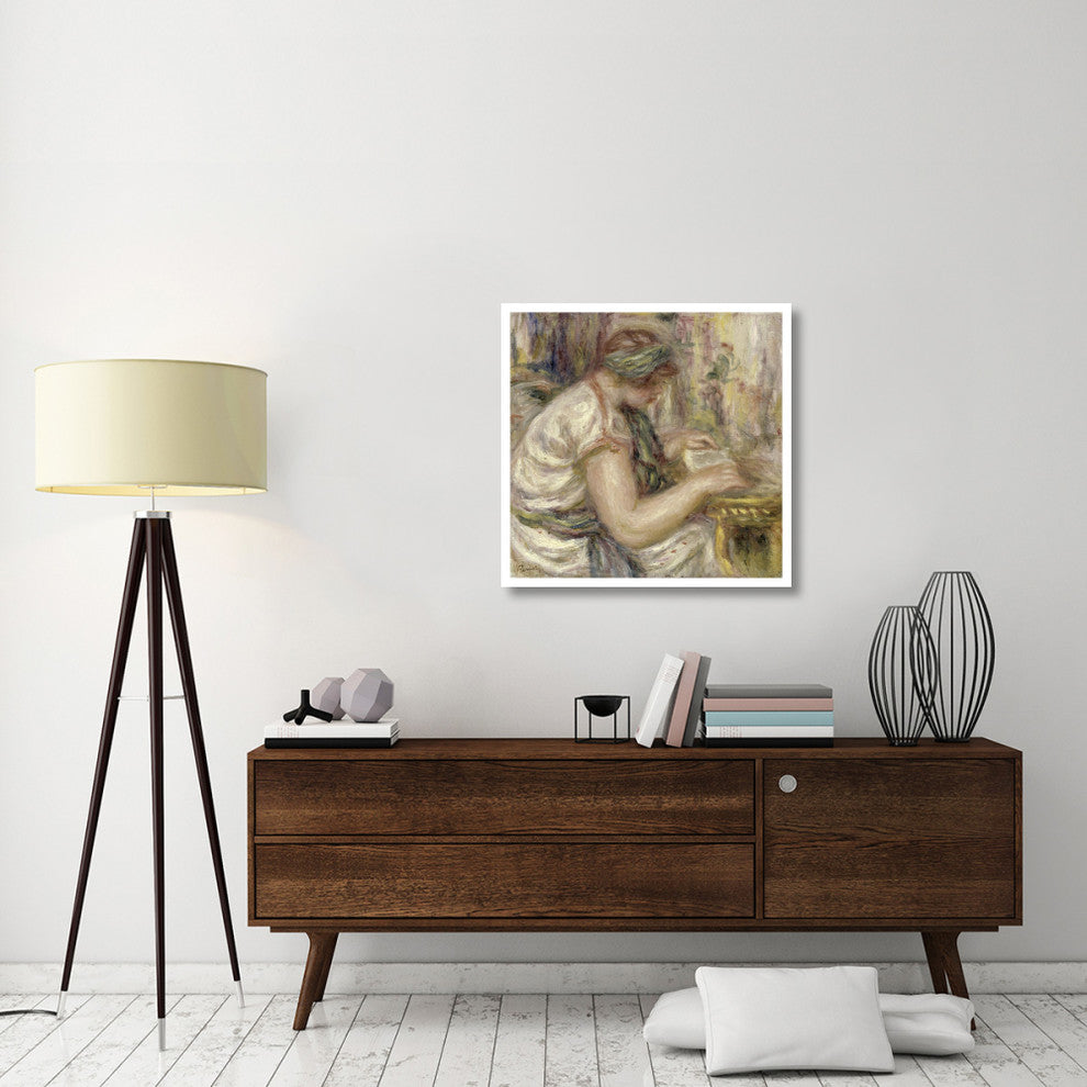 "Woman in an Arabian Blouse Reading" Print by Pierre-Auguste Renoir, 32"x31"