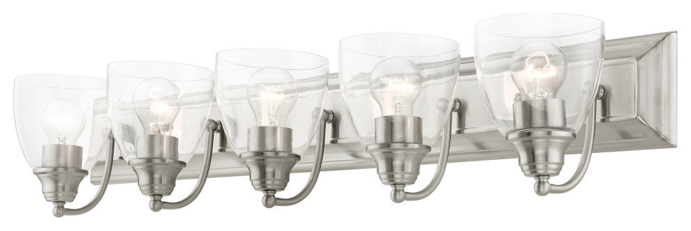 Brushed Nickel Transitional, Colonial, Vanity Sconce