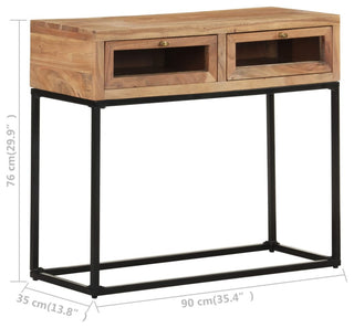 vidaXL Console Table Entryway Table Side Table with Drawers Solid Acacia Wood