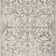 8' X 10' Ivory and Gray Floral Vines Distressed Area Rug