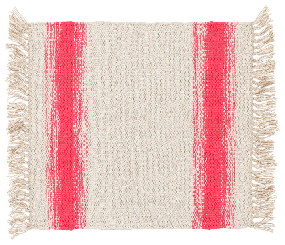 Surya Shine SHN-2001 8'x10' Rug, Bright Pink/Khaki