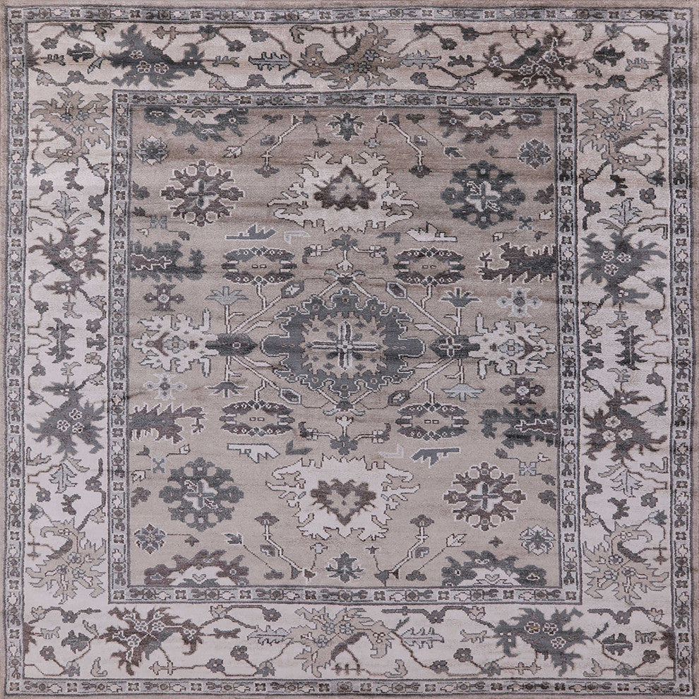 Ahgly Company Indoor Square Mid-Century Modern Area Rugs, 4' Square