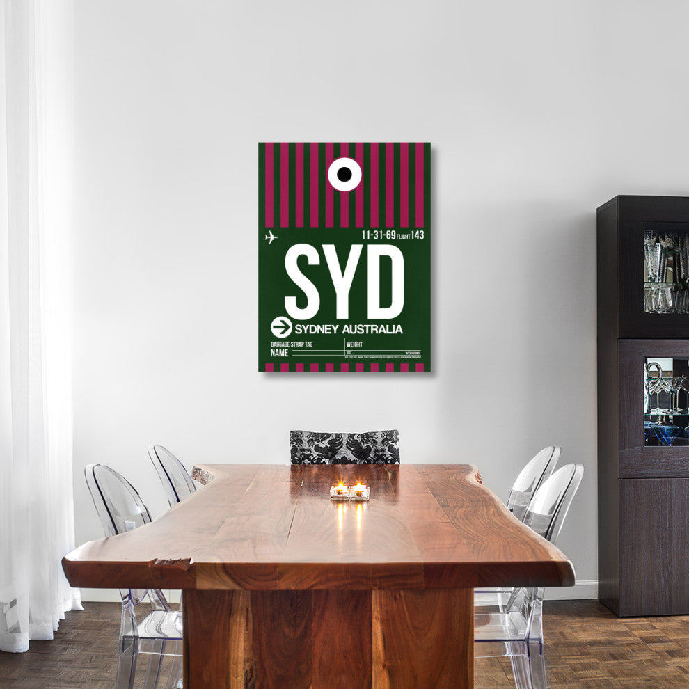 "SYD Sydney Luggage Tag 2" Fine Art Print