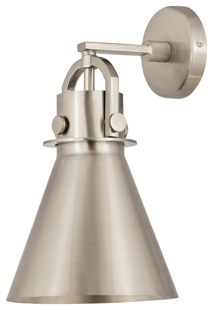 INNOVATIONS LIGHTING 710-1W-SN-M711-8SN-LED Newton Cone Sconce