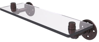 Pipeline Glass Shelf, Antique Bronze, 16"