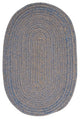 Softex Check CX25 Blue Ice Check Traditional Area Rug, Oval 2'x10'