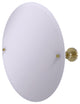 Frameless Round Tilt Mirror with Beveled Edge, Unlacquered Brass