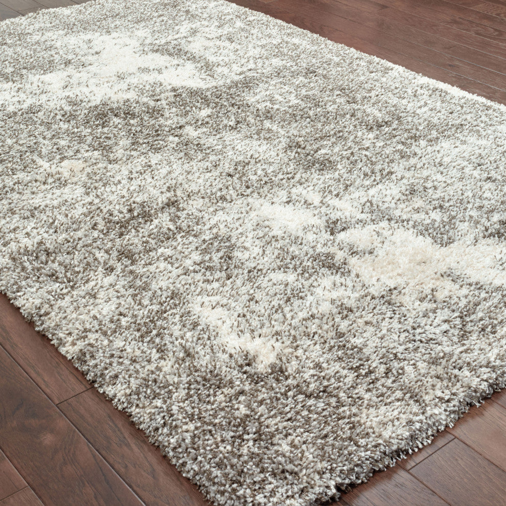 Hartley Granite Light Gray and Ivory Area Rug, 5'3"x7'6"