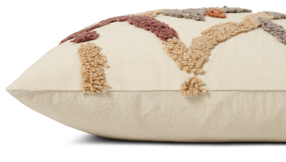 Loloi PLL0044 Ivory / Multi 18" x 18" Cover Only Pillow