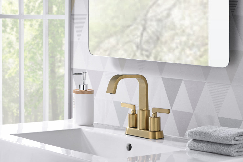 Ultra Faucets UF4681X Two-Handle Bathroom Faucet, Brushed Gold