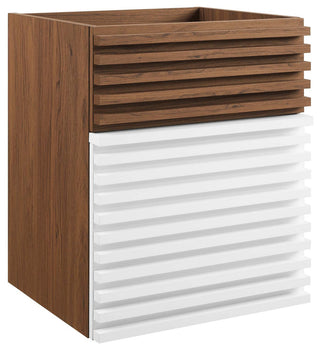 Render 18" Wall-Mount Bathroom Vanity Cabinet, White Walnut