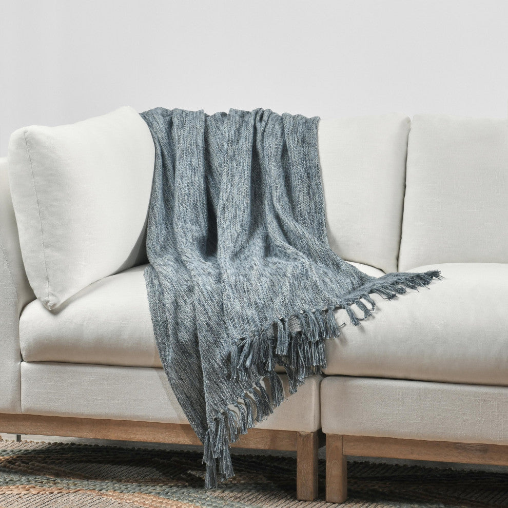 Sharma 50"x70" Throw Blanket by Kosas Home , Blue