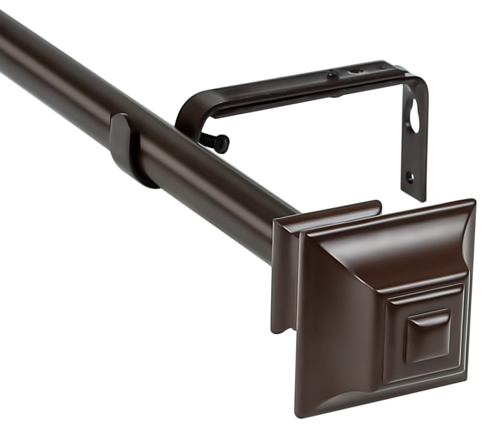 1" Pila Drapery Curtain Rod, Bronze, 84"-120"