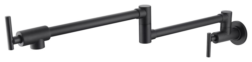 Wellfor Pot Filler Faucet Wall Mount, 4 GPM Flow Rate, Matte Black