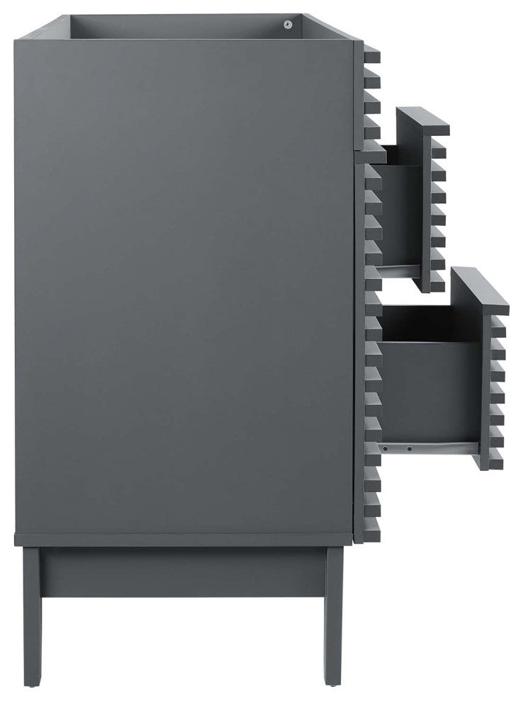 Render 48" Double Bathroom Vanity Cabinet, Gray