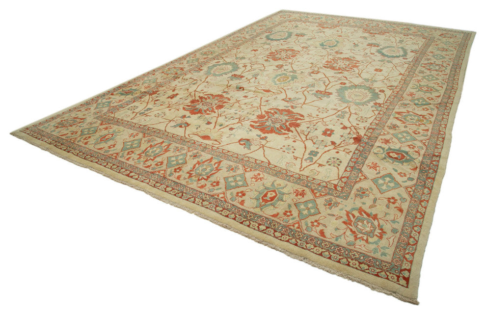 Rug N Carpet - Handmade Oriental 11' 5" x 17' 4" Large Oushak Area Rug
