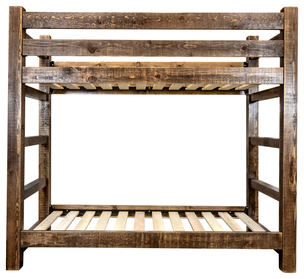 Homestead Collection Twin Over Twin Bunk Bed, Stain and Clear Lacquer Finish