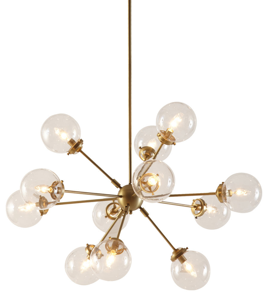 INK+IVY Paige 12-Light Chandelier with Oversized Globe Bulbs, Gold
