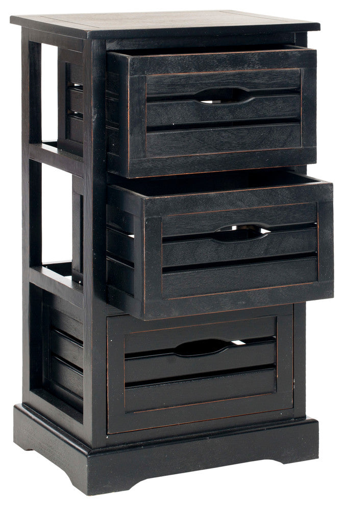 Safavieh Samara 3-Drawer Cabinet, Black
