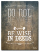 Ready2HangArt Wrapped Canvas Inspirational Wall Art, Deeds, 30"x20"