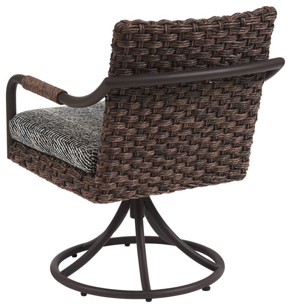 Swivel Rocker Dining Chair Brown