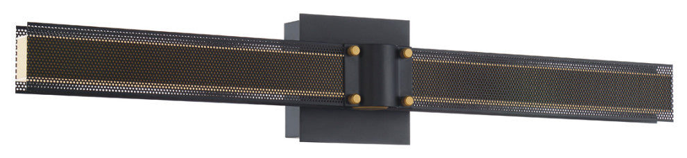 Contemporary Sconce, Matte Black/Gold