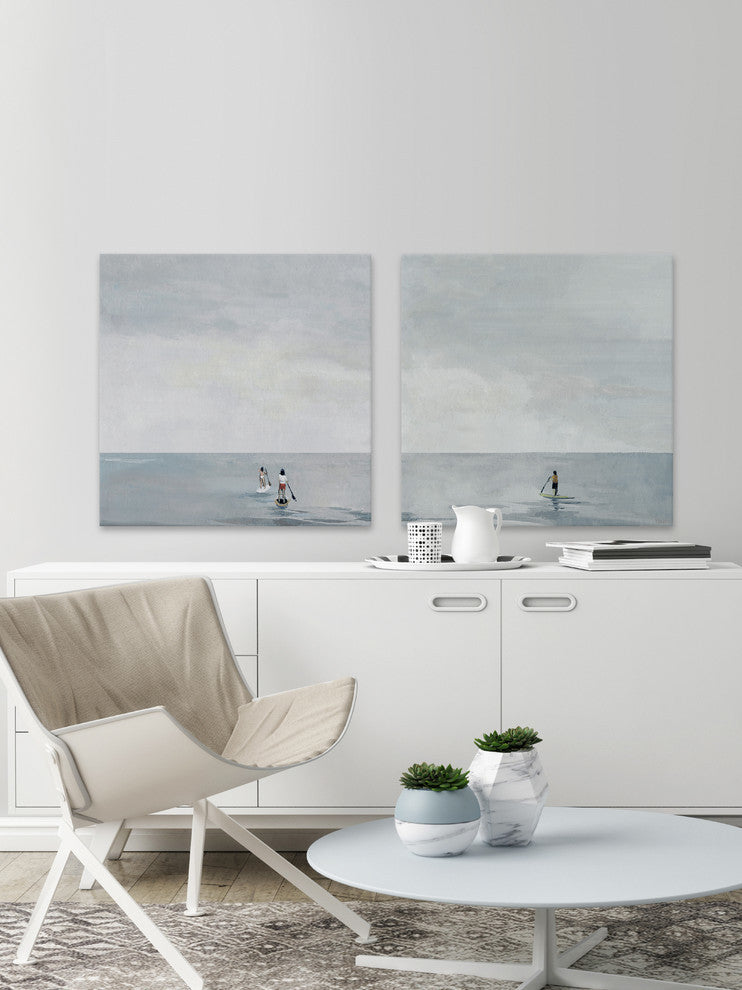 Paddle Boarding Diptych, 24"x12"