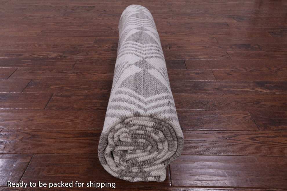 8' 1" X 10' 1" Flat Weave Handmade Wool Rug Q8490