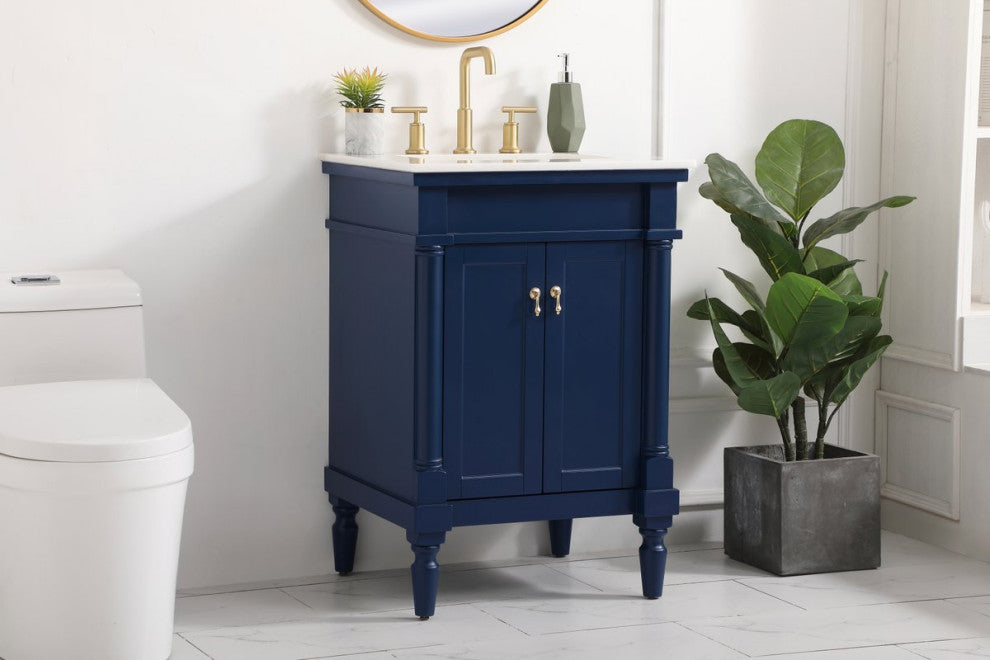 Lewis 24" Single Bathroom Vanity, Blue