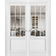 Interior French Double Doors|Felicia 3599 White Silk with Clear Glass -72x80