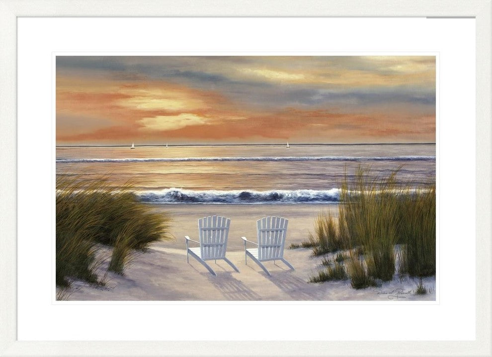 "Paradise Sunset" Framed Digital Print by Diane Romanello, 39x29"
