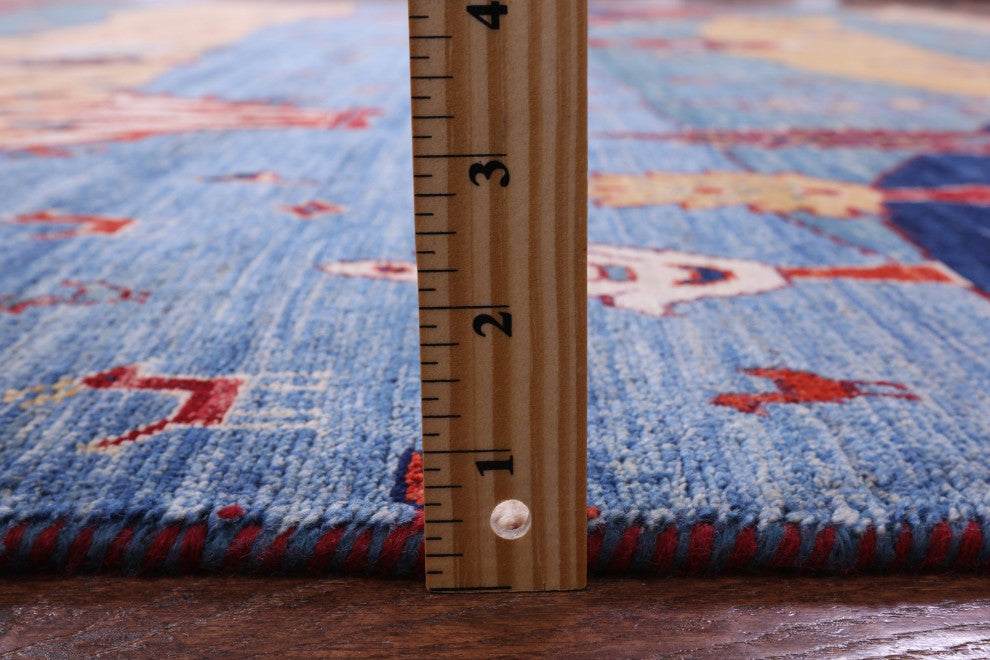 9' 0" X 12' 2" Tribal Persian Gabbeh Hand Knotted Wool Rug - Q12638