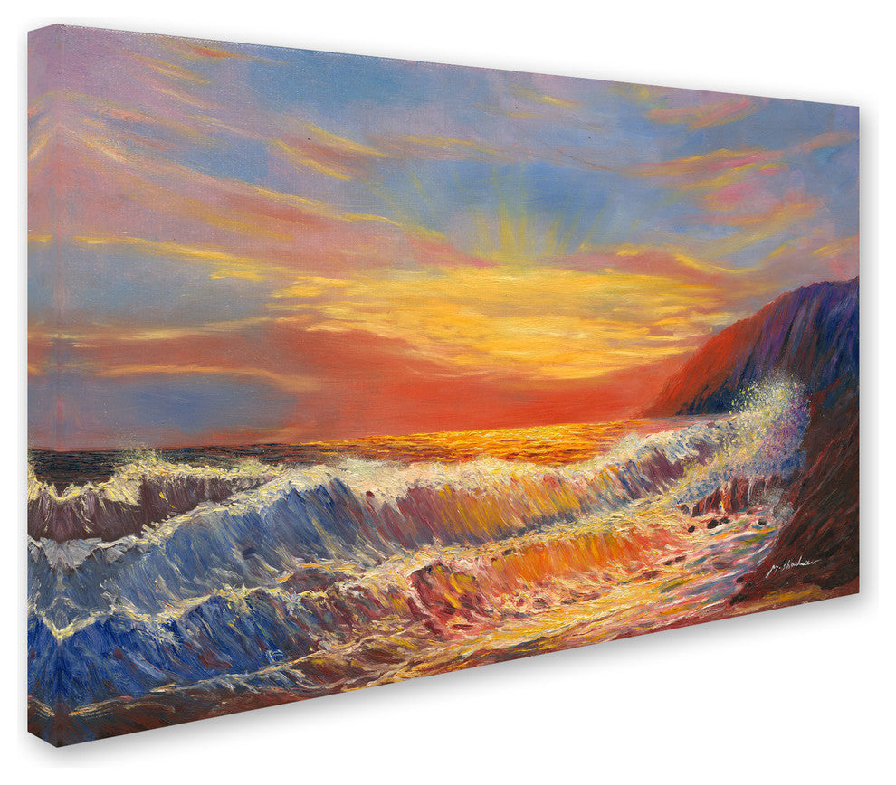 ''Hawaiian Sunset'' Canvas Art, 24x16