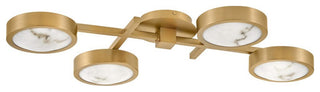 Cava LED Flush Mount, Lacquered Brass