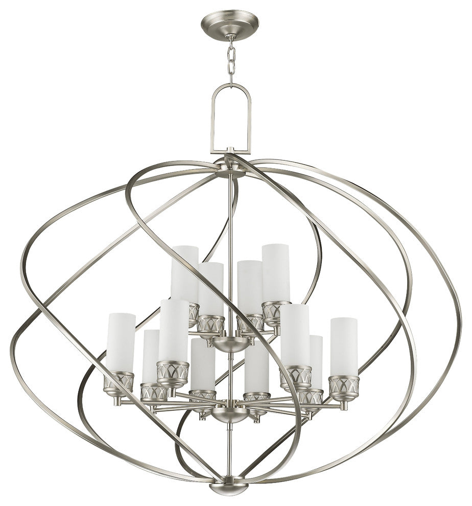 Westfield Foyer Chandelier, Brushed Nickel