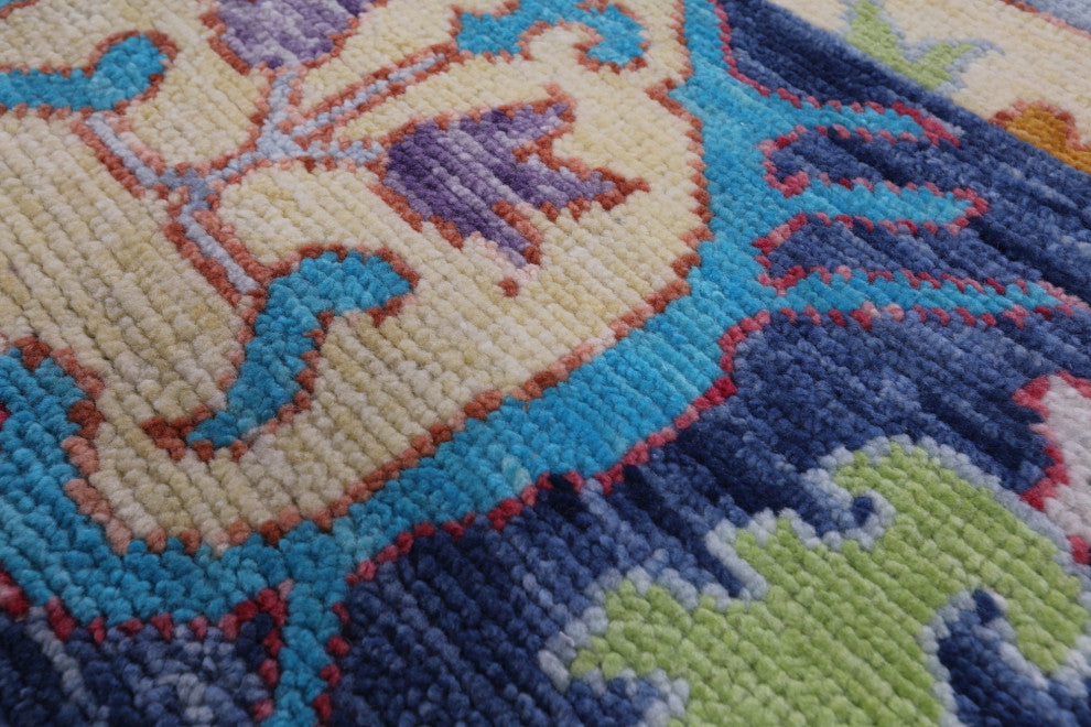 9' 1" X 11' 10" Turkish Oushak Hand-Knotted Wool Rug - Q14990