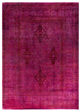 Overdyed, One-of-a-Kind Hand-Knotted Area Rug Pink, 10'2"x13'8"