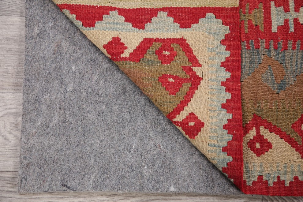Pure Wool Turkish Flat-Woven Oriental Kilim Traditional Area Rug, 5'0"X3'3"