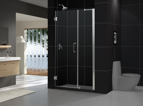 Dreamline Unidoor Min 53" To Max 54" Frameless Hinged Shower Door