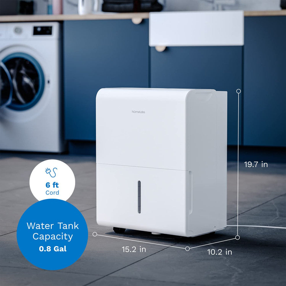 1500 Sq. Ft. Energy Star Dehumidifier, Ideal for Home Bedrooms, Bathrooms.