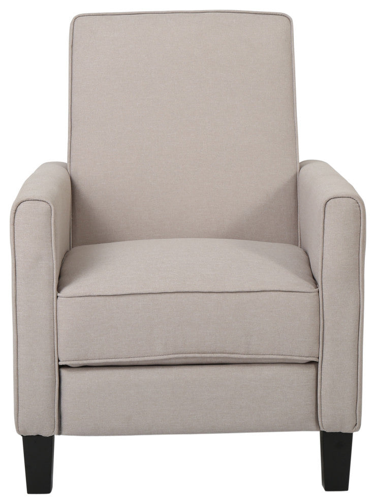 Susan Fabric Recliner, Set of 2, Wheat and Dark Brown